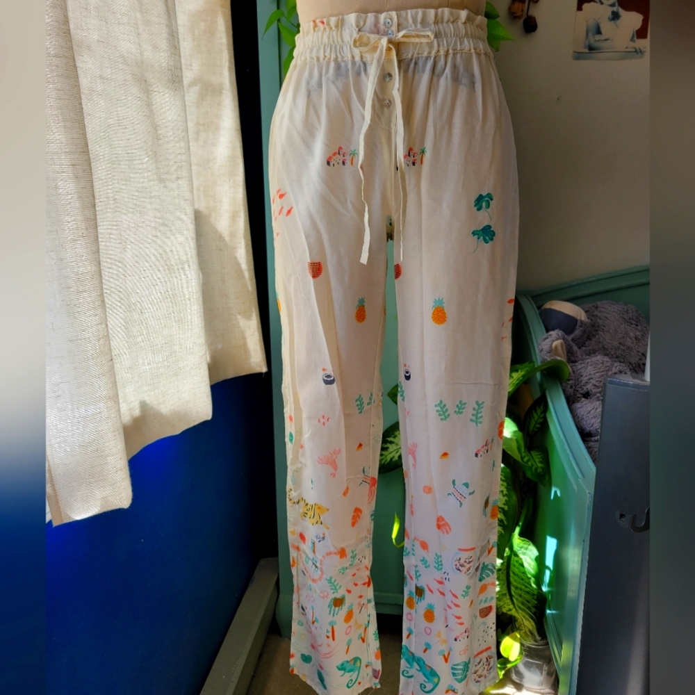 Breezy Summer pants, Cover up, Animal print, Size S